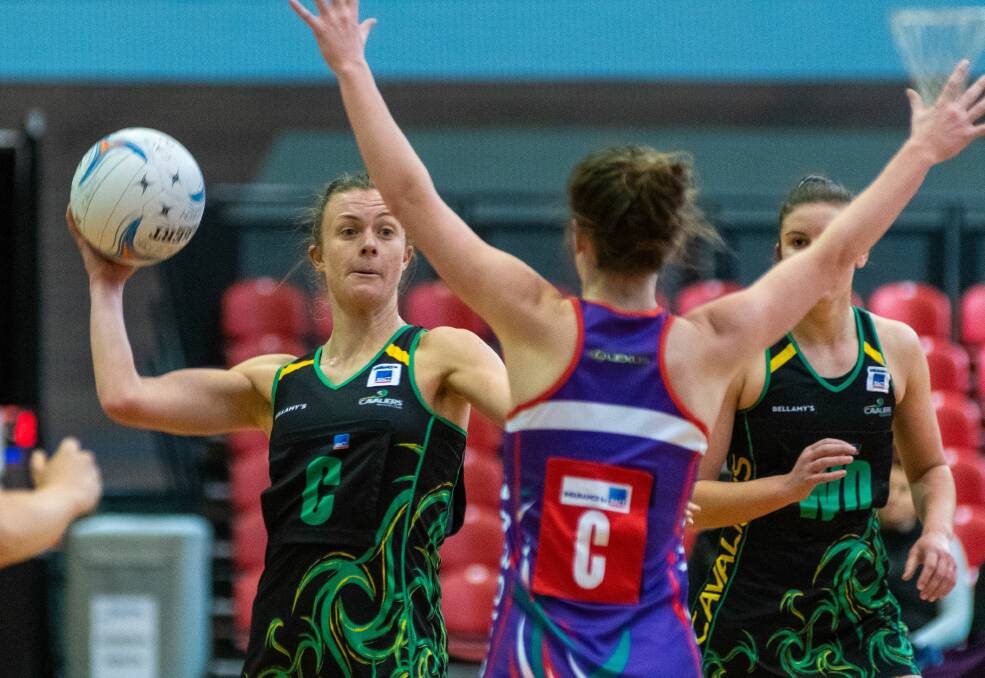 MUSCLE FLEXER: Cavaliers centre Lucy Dennis was an instrumental player in the season-defining performance in last Sunday's clash with Arrows at the Silverdome. Picture: Phillip Biggs