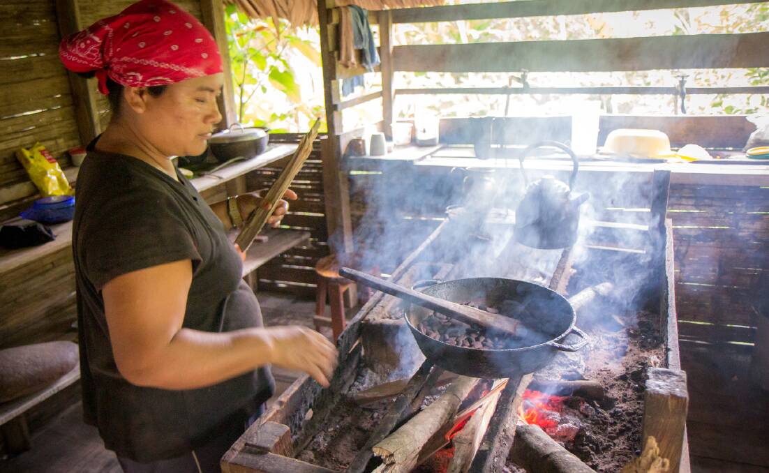 The Bribri are a matriarchal society. Only women are able to perform the ceremony to turn the dried cacao beans into a smooth and rich chocolate drink.