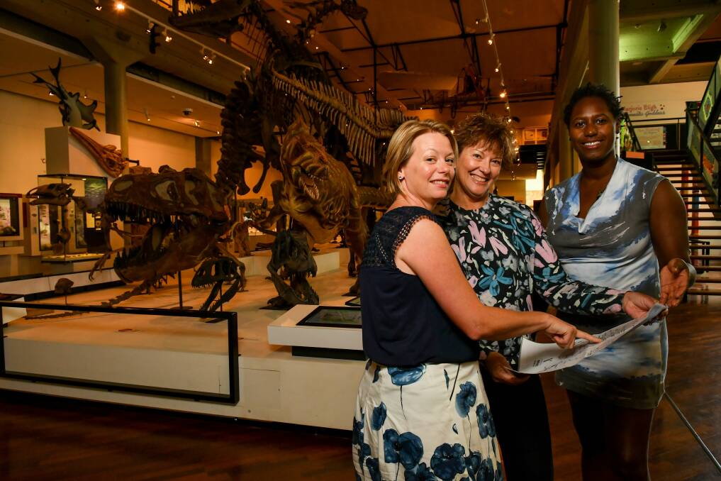 EXCITING EVENT: Claudia Vinson, Annette Ferrero and Curly Haslam-Coates gear up for the Night at the Museum, part of the new Vintage Tamar 2020 event. Picture: Scott Gelston