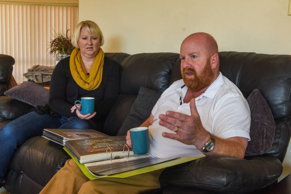 DETERMINED SIBLINGS: Nicole Garwood and Paul Barker were relieved to hear charges had been laid in the cold case investigation into the death of their brother, Shane. Picture: Paul Scambler