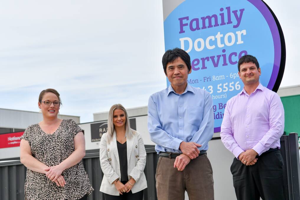 BULK BILLERS: Nurse Sabrina Bennett, practice manager Kirstie Levett, Doctor Teck Teh and Doctor Goran Mujkic at Kings Meadows Family Doctor Service on Friday. Picture: Scott Gelston