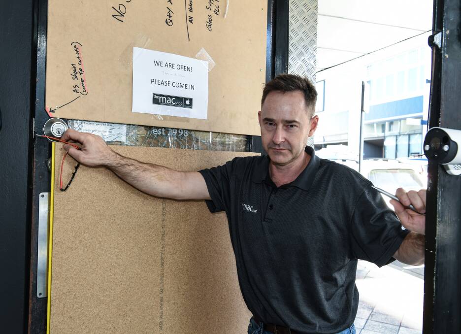 CLEANING UP: Mac Shop owner Preben Nielsen had $24,000 worth of stock stolen. Picture: Neil Richardson