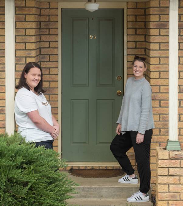 STAYING HOME: Youth Advisory Group member Jorja Sigtenhorst, 15, and City of Launceston youth developlment officer Claudia Taylor. Picture: Phillip Biggs.