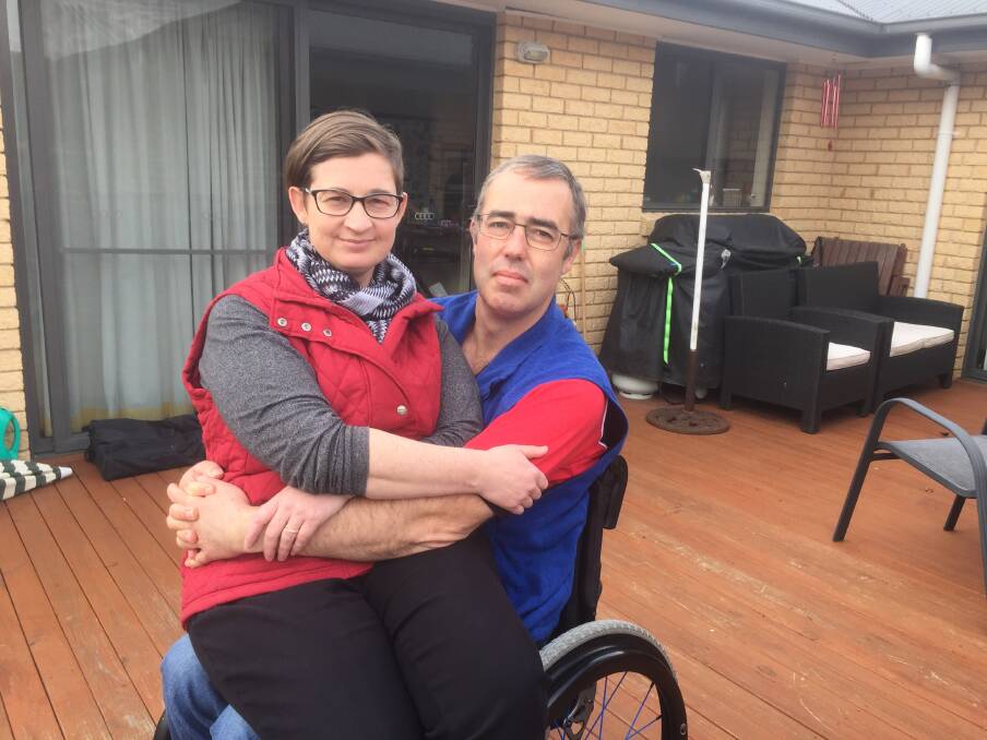 OVERCOMING OBSTACLES: Jodie and Andrew Campbell, of Prospect, spent the first five months of 2020 trying to find a suitable disability support worker. Picture: Ryan Young