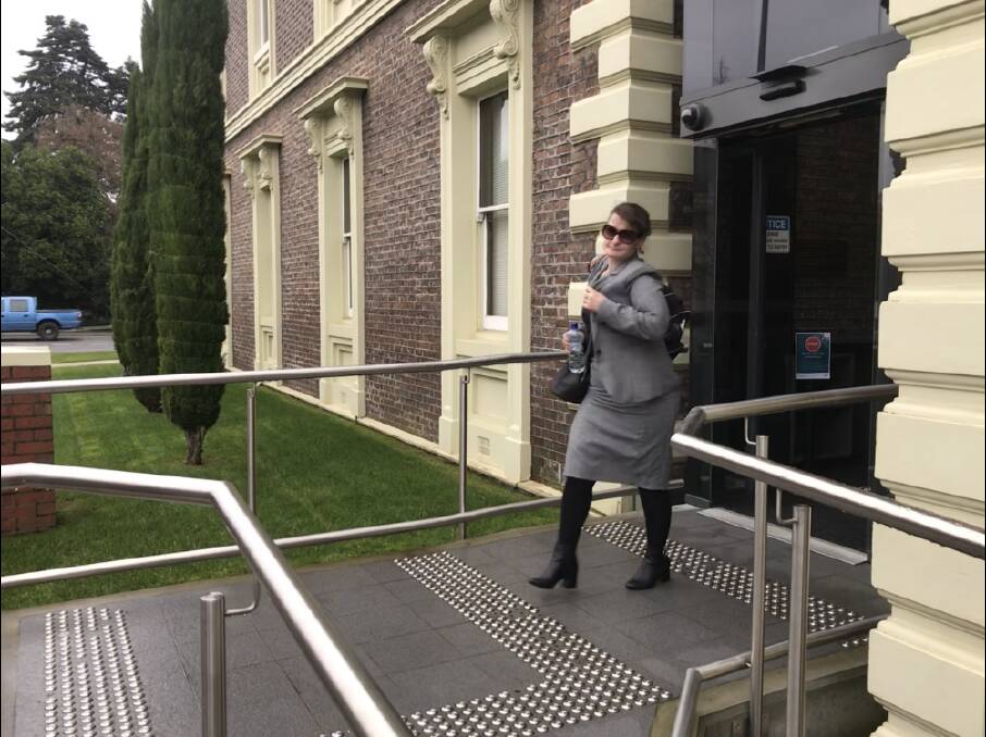 GUILTY PLEA: Nomi Lea Mountney leaves the Launceston Supreme Court after she pleaded guilty to recklessly discharging a firearm during the Trevallyn siege. Picture: Ryan Young