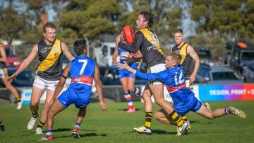 Longford and South Launceston battle it out at Youngtown Oval on Saturday. Picture by Craig George 