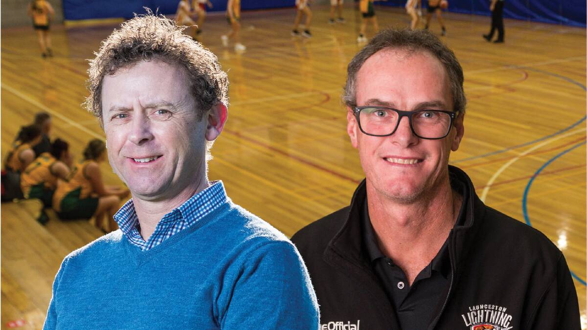 TIME FOR ACTION: Hockey Tasmania chief executive officer Damian Smith and Launceston Basketball Association president Craig Gibson. Pictures: Phillip Biggs