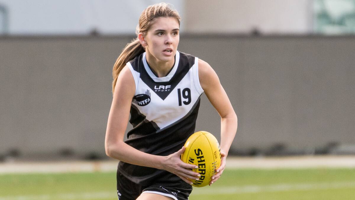 WELL DONE: Launceston's Madison Brazendale, pictured during an NTFAW representative game, was drafted by GWS. Picture: Phillip Biggs 