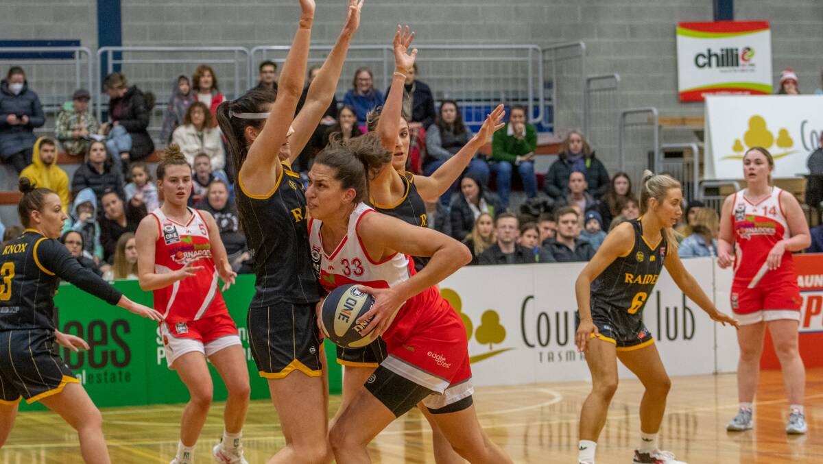 BACK IN: Marianna Tolo in action for Launceston Tornadoes this season. Picture: Paul Scambler 