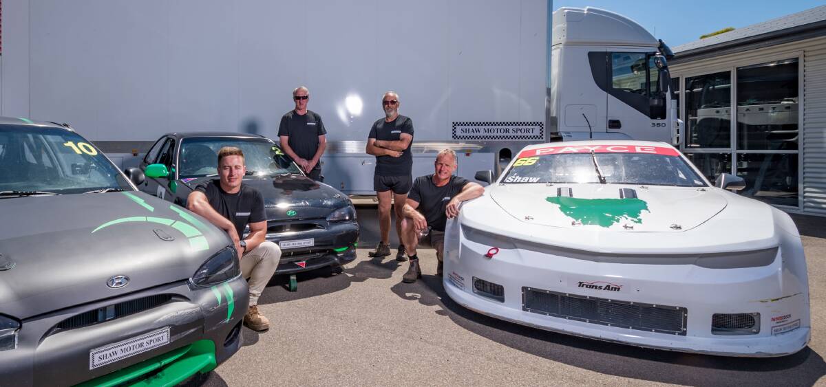 READY TO RACE: Jackson Shaw, Allan Joyce, Tim Tubb and Tim Shaw. 