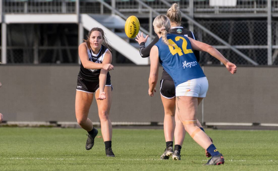 IN THE BEST: Tahlia Powe, pictured while playing for the NTFA representative side, played well for Deloraine in their win against Longford. Picture: Phillip Biggs 