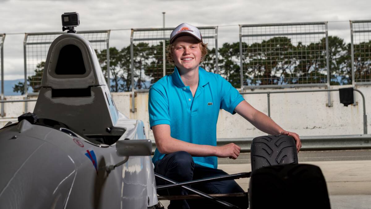 KEEN FOR COMPETITION: Launceston's Charlie Parker at Symmons Plains. He's competing in the Hyundai Excel catergory at Race Tasmania. Picture: Phillip Biggs 
