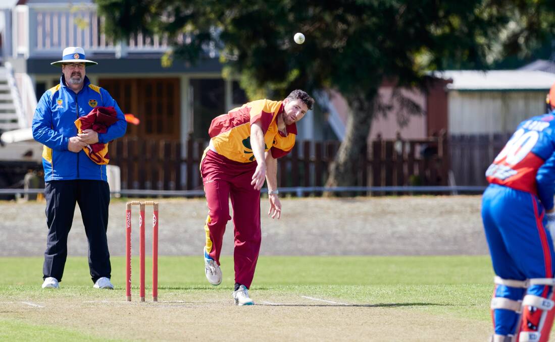 Westbury's Liam Ryan bowls earlier this season. He was selected in the team of the week. Picture by Rod Thompson