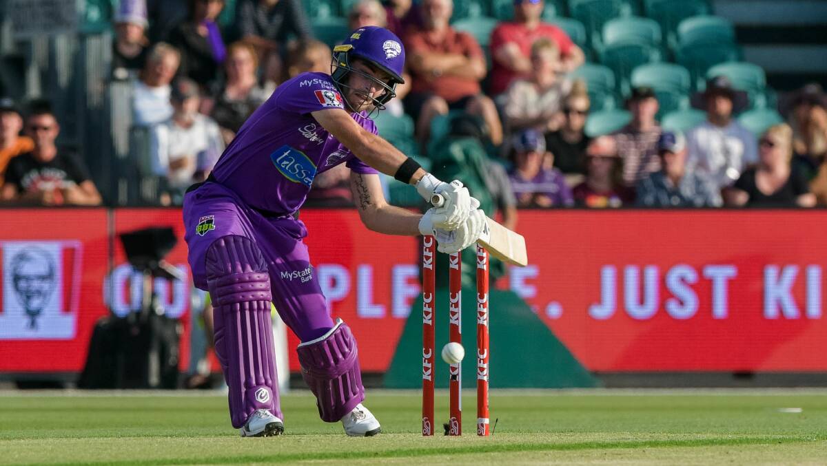 MAKING PROGRESS: Caleb Jewell has inked a new two-year deal with the Hobart Hurricanes. Picture: Phillip Biggs