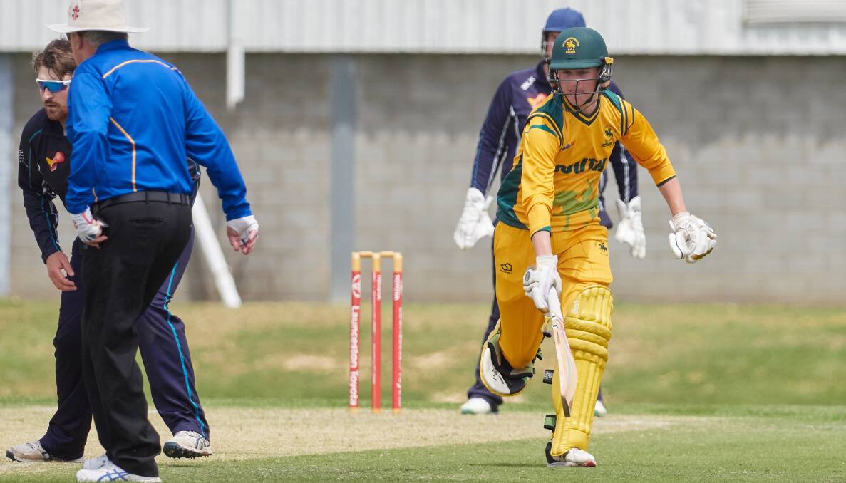 South Launceston's Tom Hawkins takes a run last weekend. Picture by Rod Thompson 