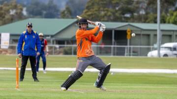 Greater Northern Raiders' Miles Barnard hit a half-century on Saturday against Clarence at Kangaroo Bay Oval. Picture by Paul Scambler 