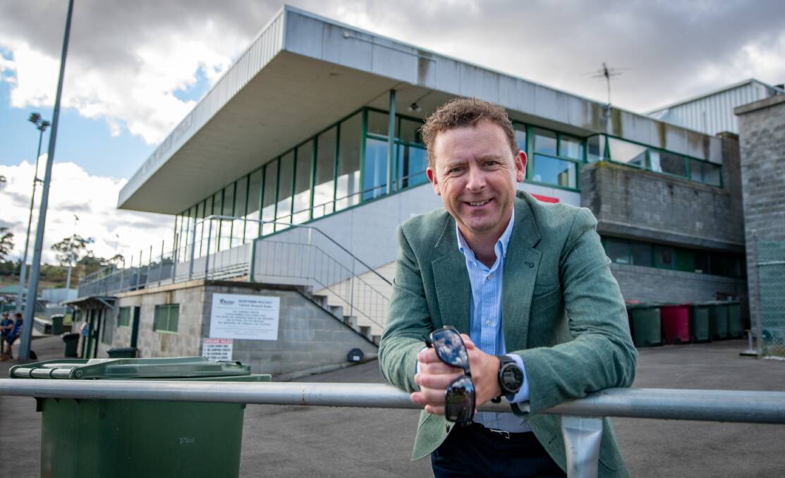 LEADER: Hockey Tasmania chief executive officer Damian Smith at Northern Hockey Centre.