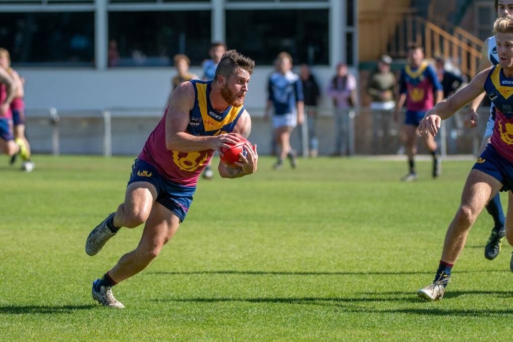 WELL PLAYED: Old Scotch's Josh Matthews kicked two goals during his side's win against Old Launcestonians at the NTCA ground on Saturday. Pictures: Paul Scambler