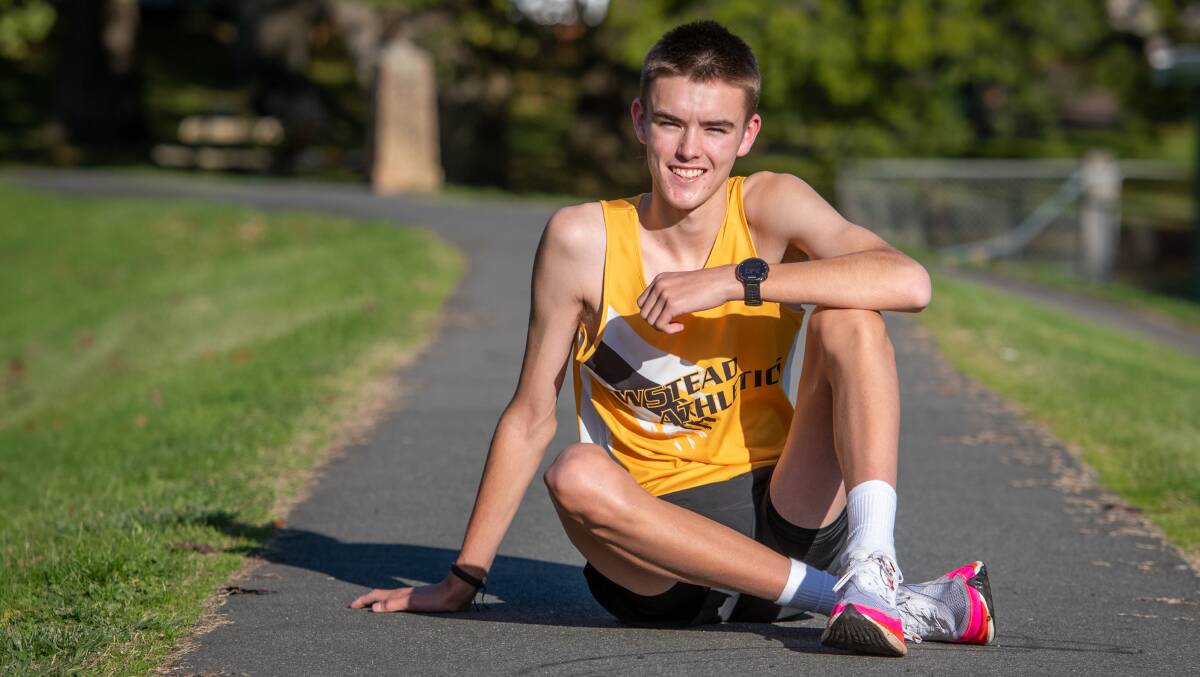Newstead Athletics race walker Will Bottle, 18, is moving to Adelaide. Picture by Paul Scambler