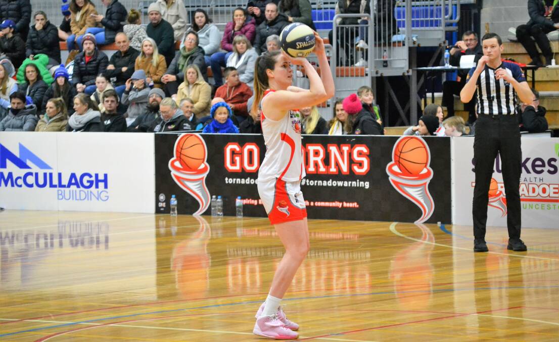 IMPRESSED: Launceston skipper Keely Froling takes a free-throw. She was happy with what new teammate Marianna Tolo brought to the table on Saturday. Pictures: Adam Daunt 