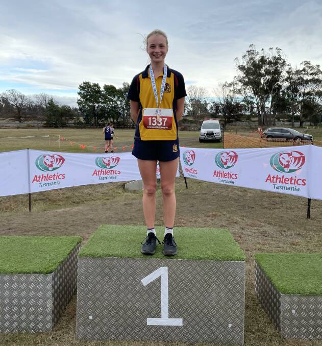 TOP PERFORMANCE: Scotch Oakburn College's Sophie Marshall, 15, triumphed in the All Schools under-16 girls' cross-country at Symmons Plains on Tuesday. 