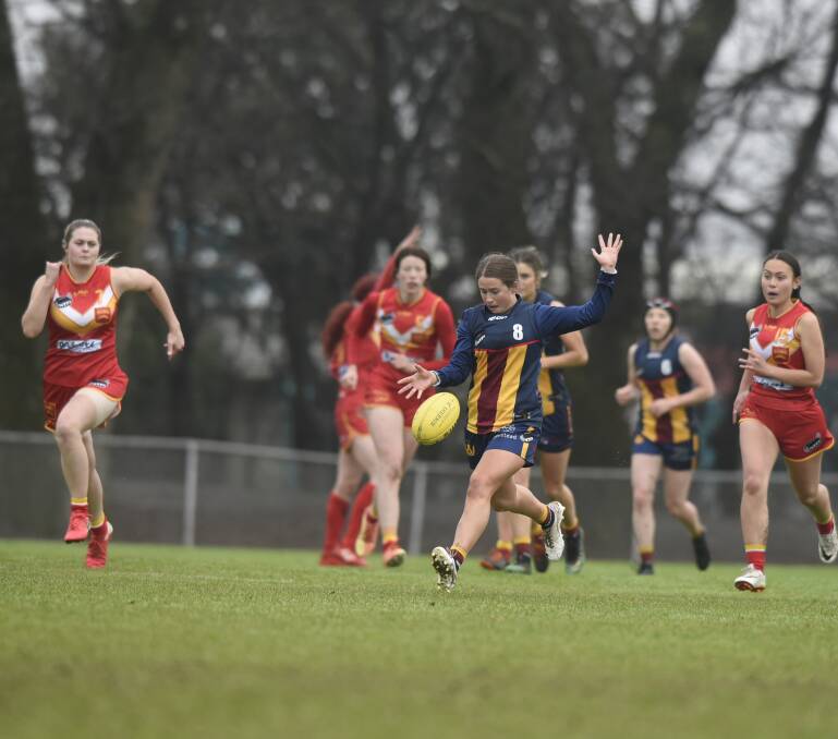 FLYING ALONG: Old Scotch's Zoe Bourne is leading the NTFAW premier MVP vote count. Picture: Craig George