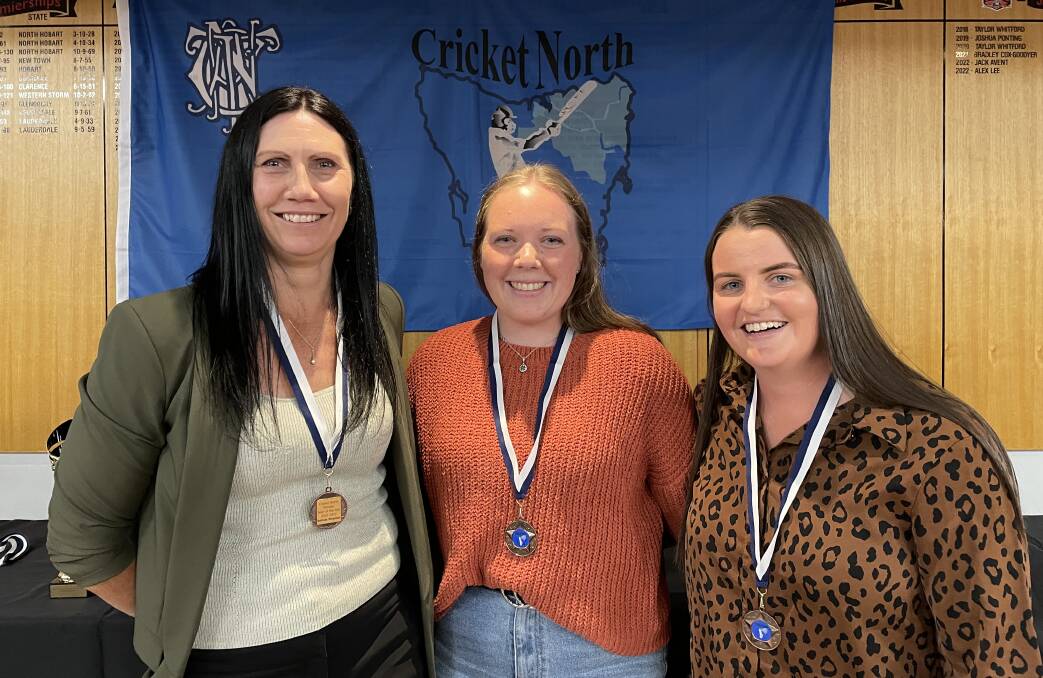 Representatives from the Cricket North women's team of the year. 