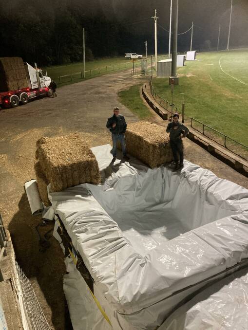 This year's Big Freeze pool being set up at Deloraine Football Club.