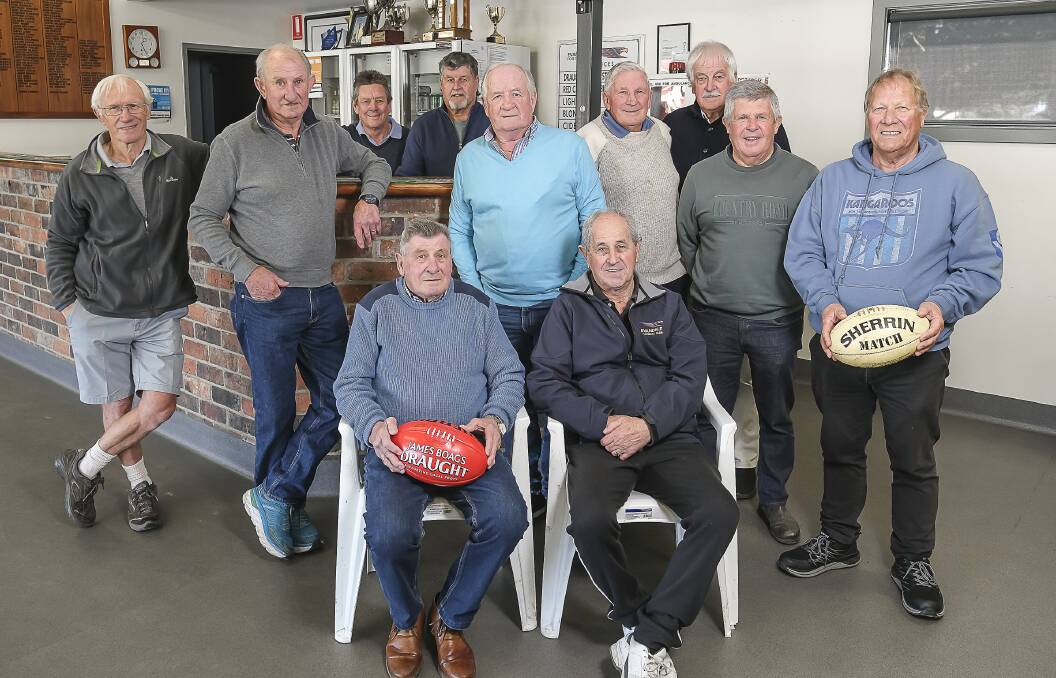 GREAT MEMORIES: Players from Evandale's 1970s golden era ahead of the club's 130th anniversary. Pictures: Craig George