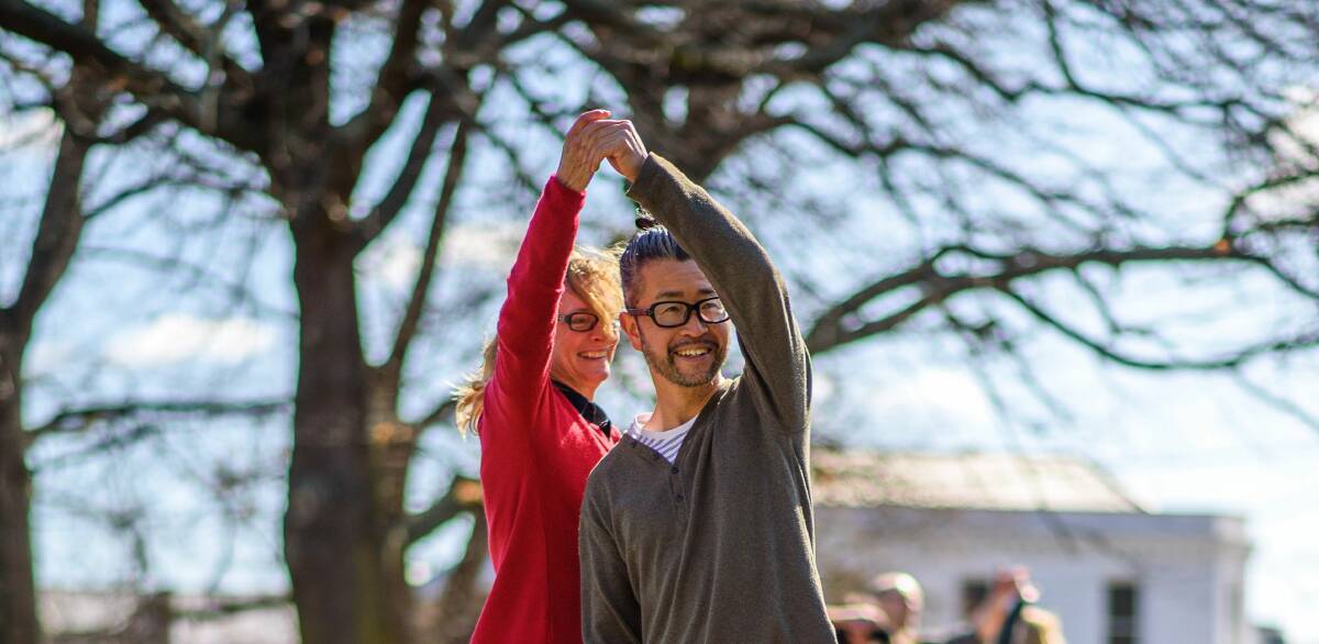 Dance: Rueda in the Square, with Takanobu Nakamura calling the steps for social and beginner salsa dancers. Picture: Scott Gelston