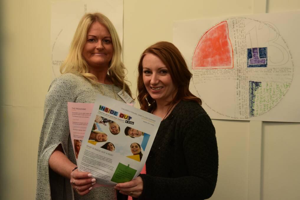Safe space: Inside Out's trauma, grief and loss support workers, Teenette Van Dyk and Kate Oliver at the launch of the Inside Out 4 Kids Hub. Picture: Paul Scambler