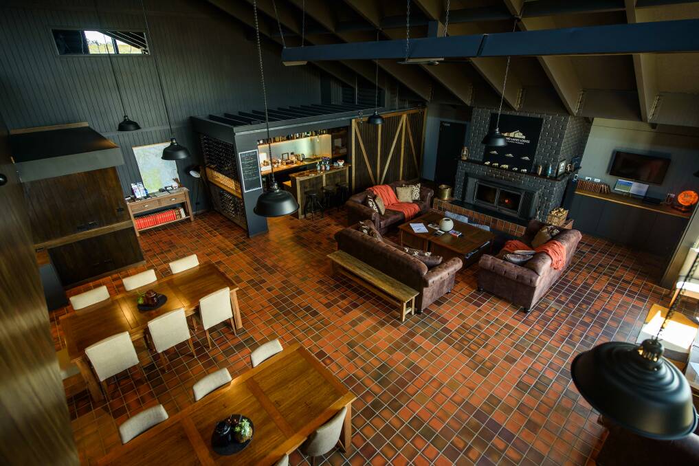 Comfort: The main living room at Thousand Lakes Lodge. Pictures: Scott Gelston