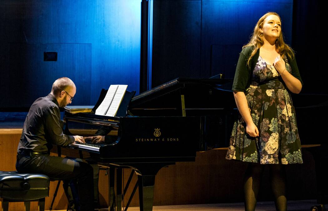 In concert: Pamela Andrews at a recent performance at Wenona School, accompanied by Michael Curtain. Picture: Supplied