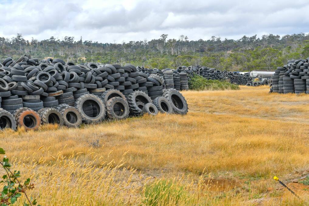 Storage: The proposed shredding and recycling plant in Mowbray would repurpose tyres for rubber needs. Picture: Scott Gelston
