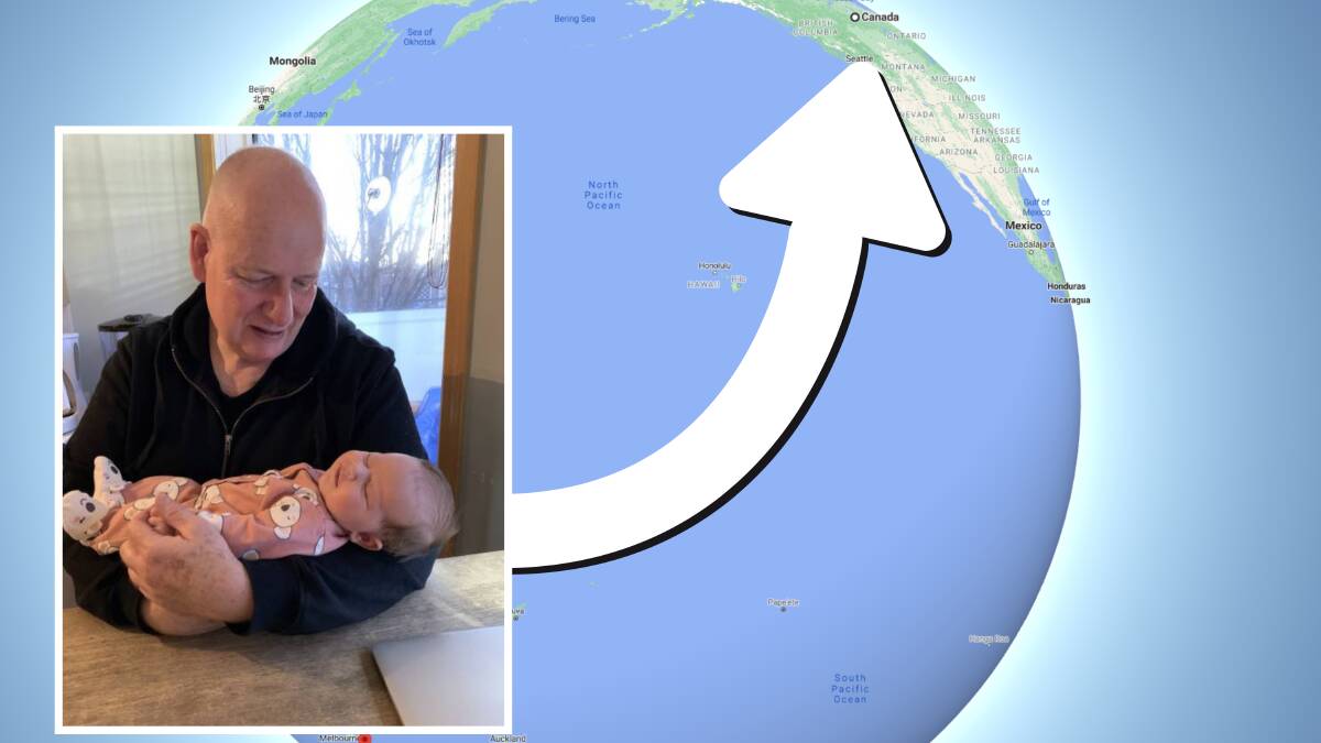 AMAZING: Launceston man Mark Wells was granted an exemption to travel to Canada for the birth of his first grandchild. Picture: Supplied