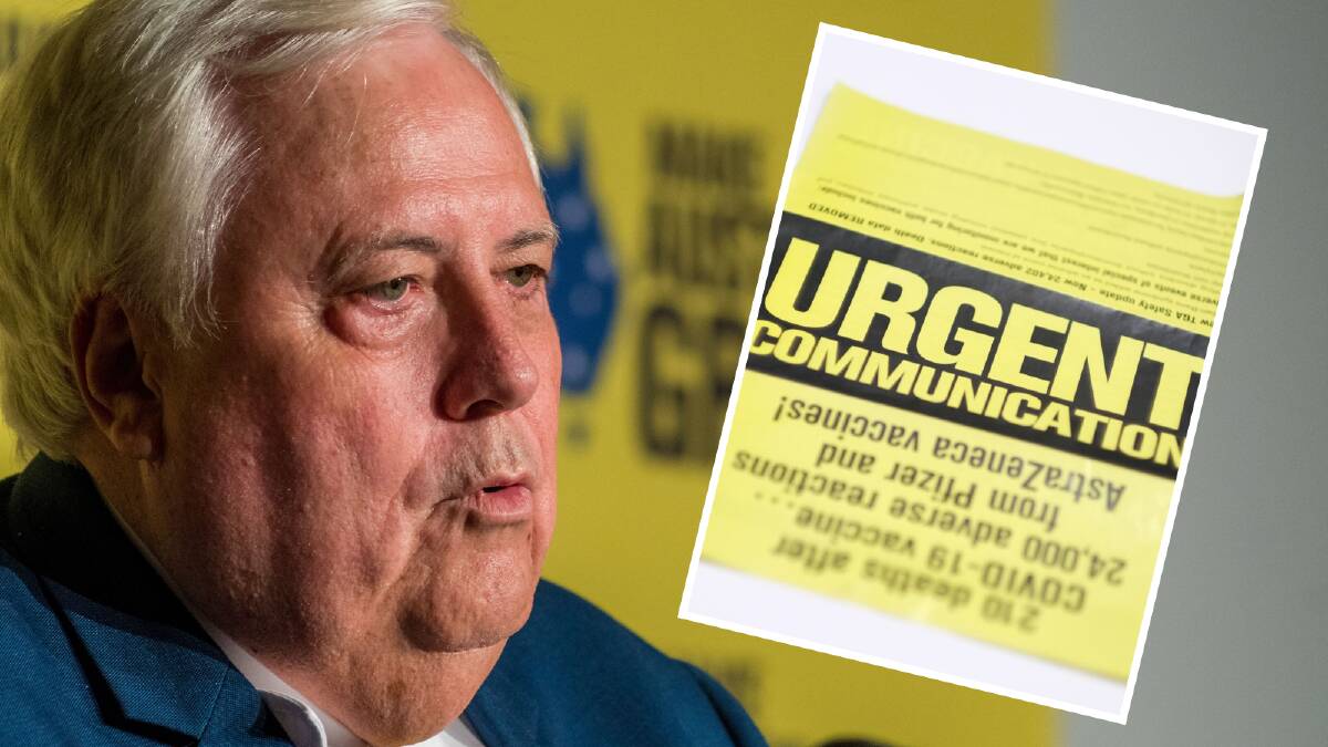 The Clive Palmer flyers have started landing in Launceston letterboxes, but authorities and politicians urge locals to ignore them. Picture: Phillip Biggs, Craig George