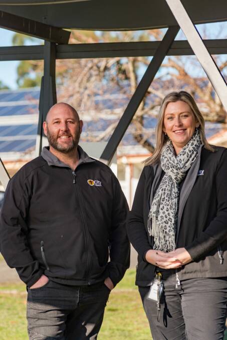 Missiondale registered nurse Matt Carswell and alcohol and drug services operations manager Narelle Howell inside a former smoker's shelter. Picture: Phillip Biggs