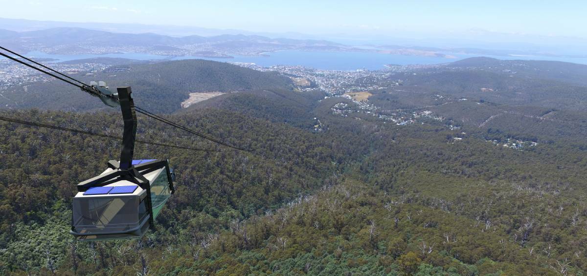 CONTROVERSIAL CABLEWAY: The proposed cable car. Picture: supplied. 