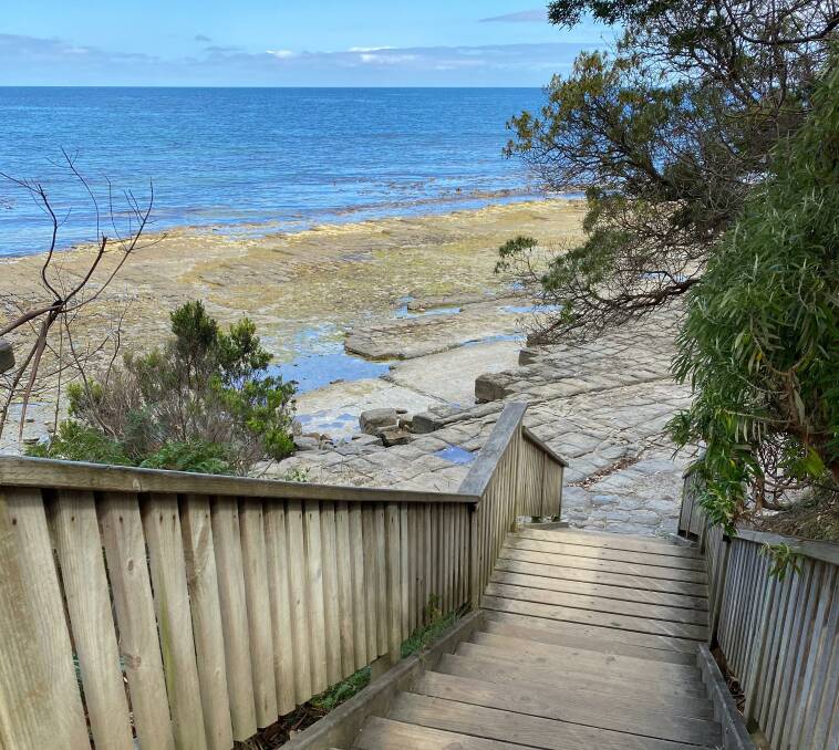 GET AWAY: A shot looking onto the Eagle Neck's tessellated pavement. Picture: supplied