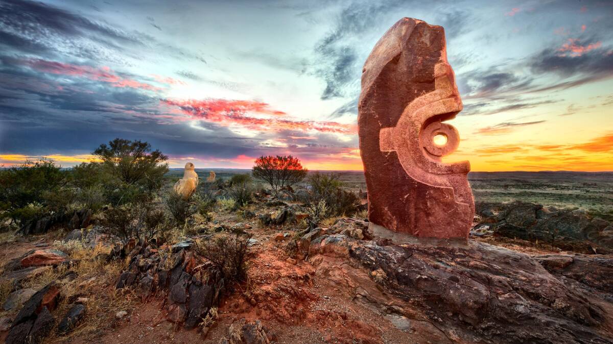 So much to see: Save 10 per cent on outback accommodation: and enjoy sights like the sculptures outside Broken Hill.