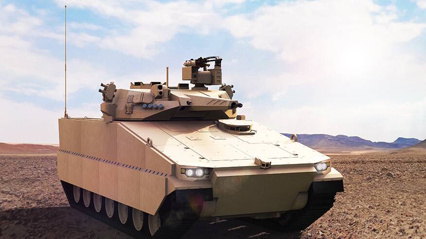 A Redback infantry fighting vehicle. Source: Hanwha.