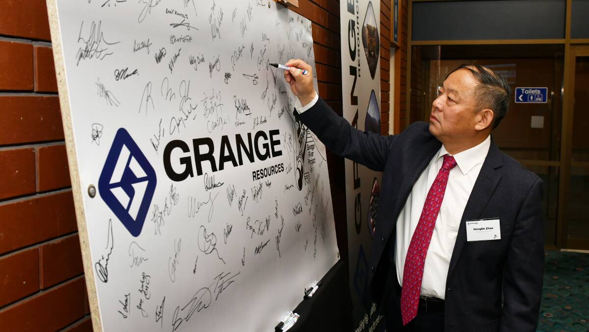 Grange Resources chief executive Honglin Zhao. Picture: Brodie Weeding.