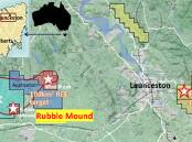 ABx Group rare earths exploration projects in Tasmania's central north. It also has exploration licences for large areas south-east of Launceston.
