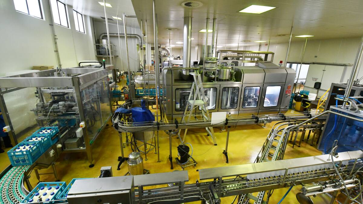 Betta Milk's Burnie processing facility. Picture: Brodie Weeding.