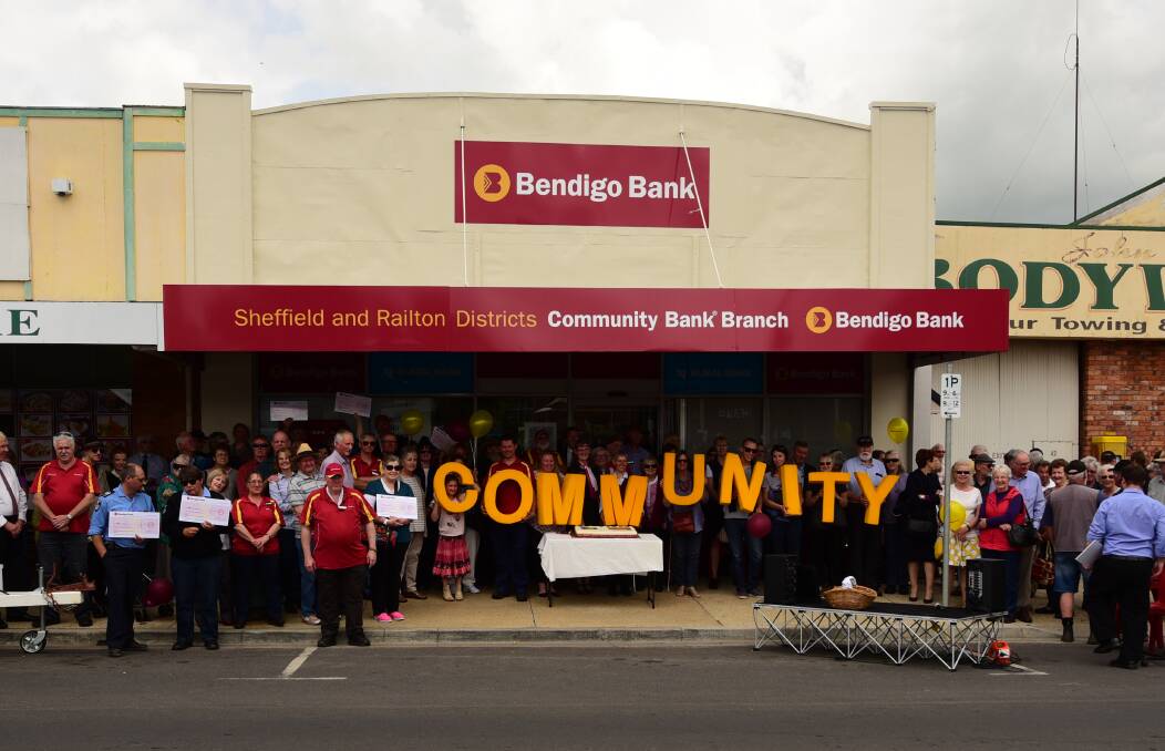 The opening of the Bendigo Bank community bank at Sheffield in 2016. Picture: Paul Scambler.
