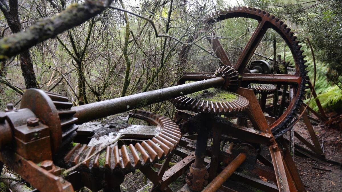 Old mining equipment at Waratah. Picture: Brodie Weeding.