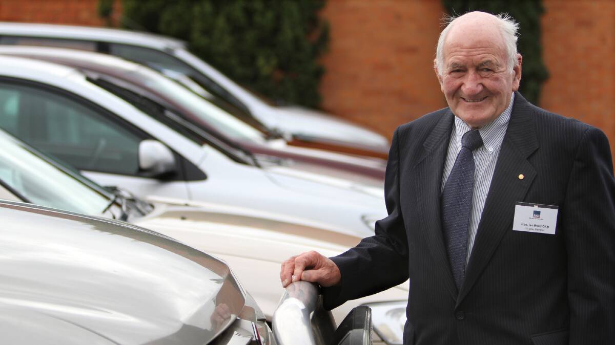 The RACT honoured Ian Braid in 2010 for 50 years of membership and his long commitment to road safety.