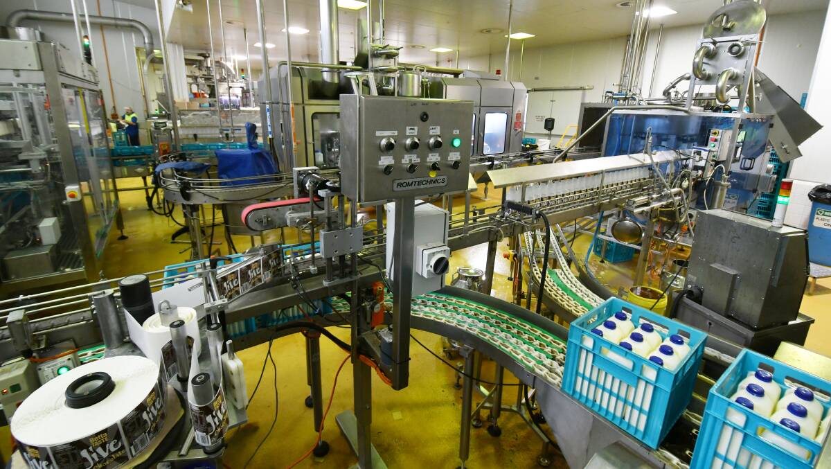 Betta Milk's Burnie processing facilities. Picture: Brodie Weeding.