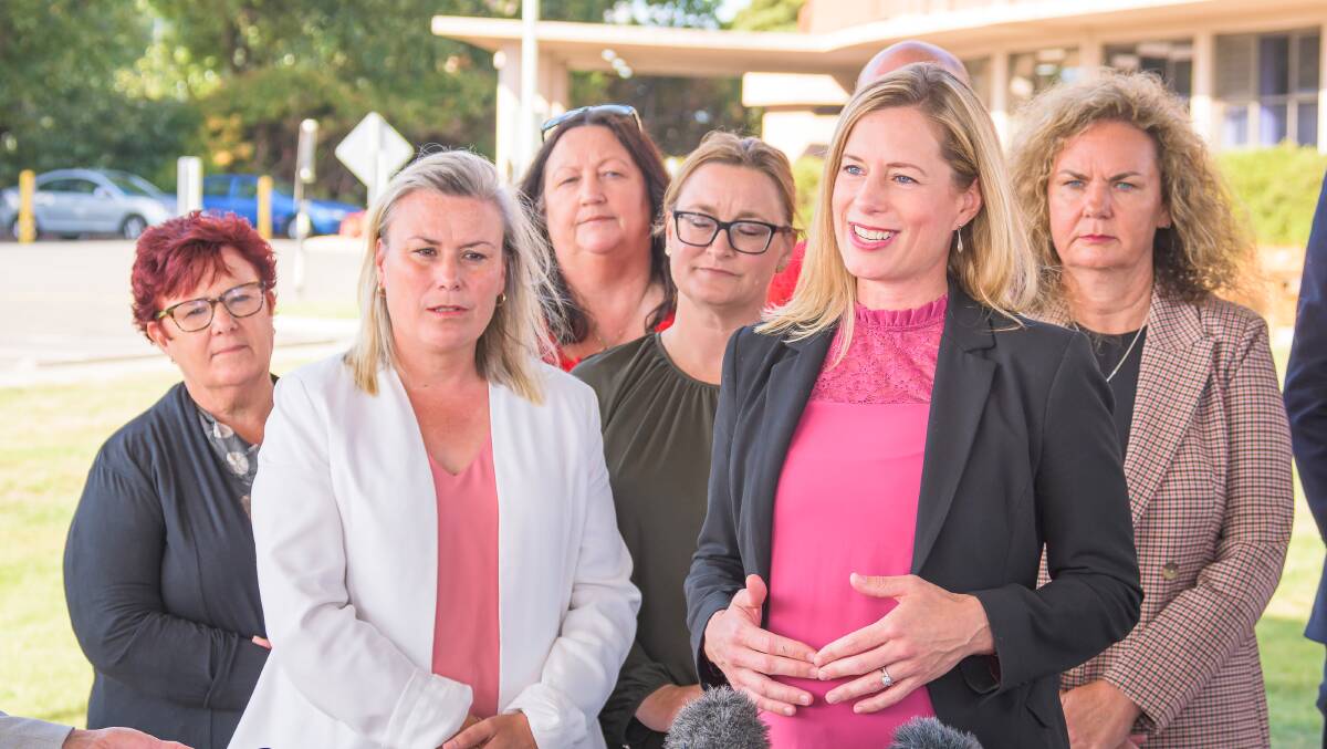 HEALTH PUSH: Labor candidates at the Mersey Community Hospital. Picture: Simon Sturzaker.