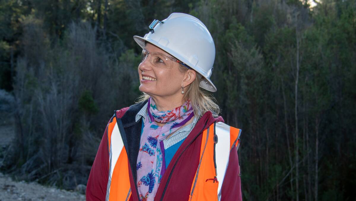 Environment Minister Sussan Ley visits South Marionoak in June. Picture: Simon Sturzaker.
